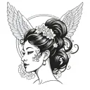 sexy Aphrodite greek goddess tattoo design idea