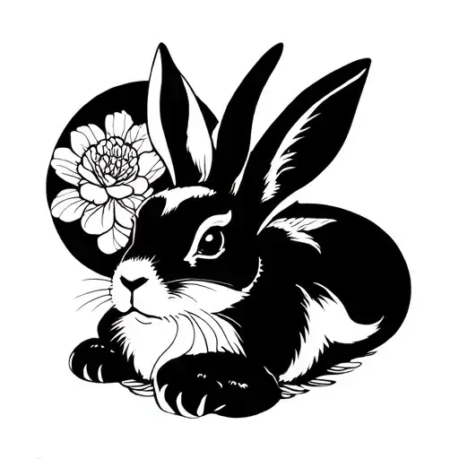 hare tattoo design idea