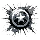 captain America shield broken tattoo design idea