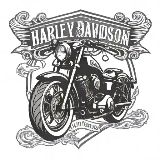 Harley Davidson logo tattoo design idea