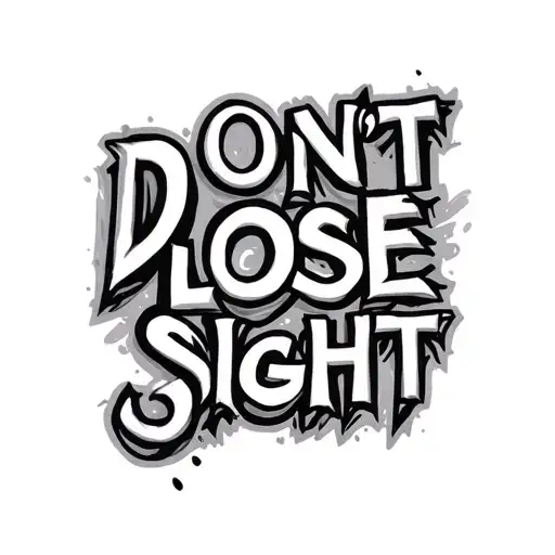 "Dont lose sight" simple letter tattoo design idea