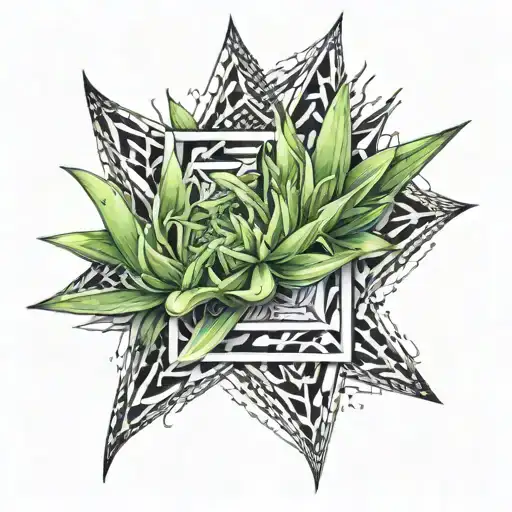 aloe tattoo design idea