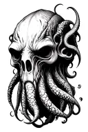 cthulhu head tattoo design idea