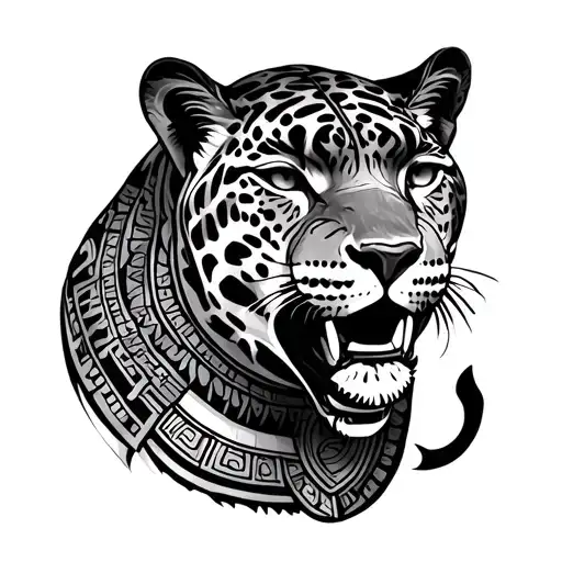 Mayan Jaguar tattoo design idea