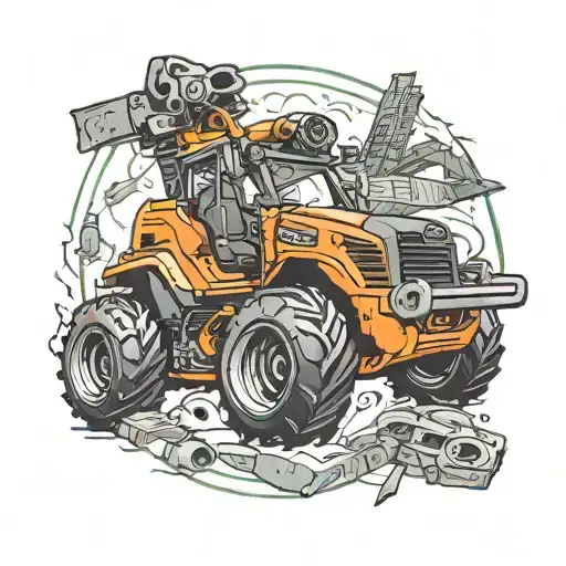 hurricane Milton, chainsaws, skid steers, money tattoo design idea