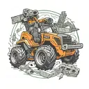 hurricane Milton, chainsaws, skid steers, money tattoo design idea