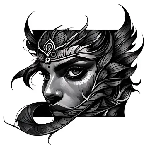 Kirtimukha tattoo design idea