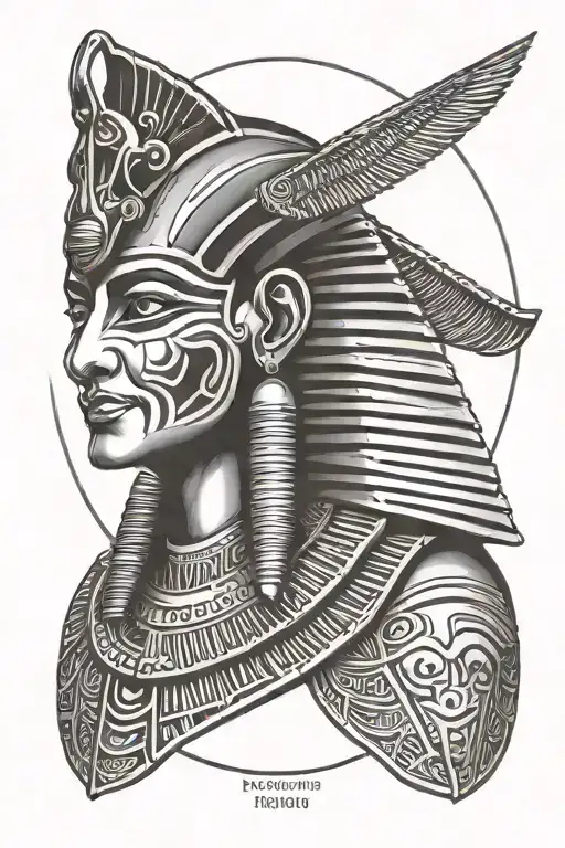 Egyptian god tattoo design idea