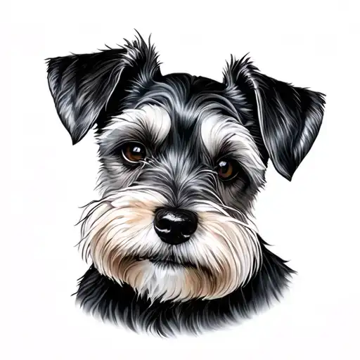 Miniature Schnauzer tattoo design idea