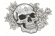 skull dead despair tattoo design idea