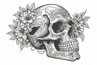 skull dead despair tattoo design idea