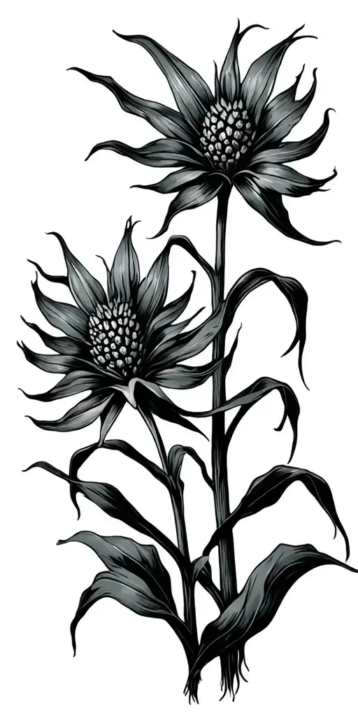 cornfield tattoo design idea