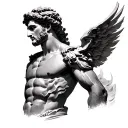 Greek God Adonis tattoo design idea
