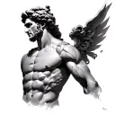 Greek God Adonis tattoo design idea