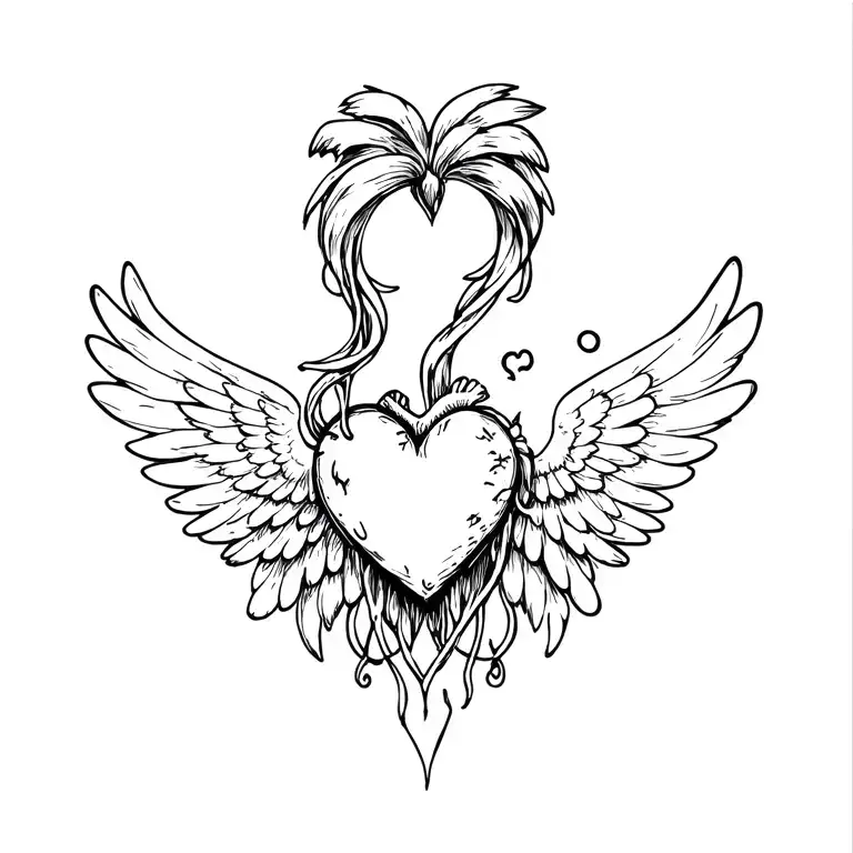 "Francky" “Francky”  heart with wings tattoo design idea