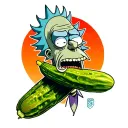Pickle Rick  tattoo design idea