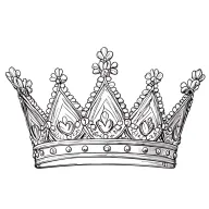 delicate queen crown tattoo design idea