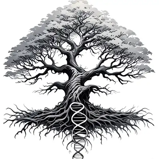 Dna Tree tattoo design idea