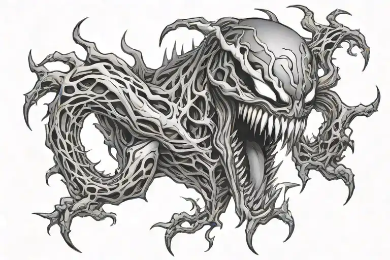 carnage skin opening tattoo design idea
