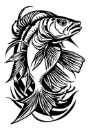 bonefish side view tattoo design idea