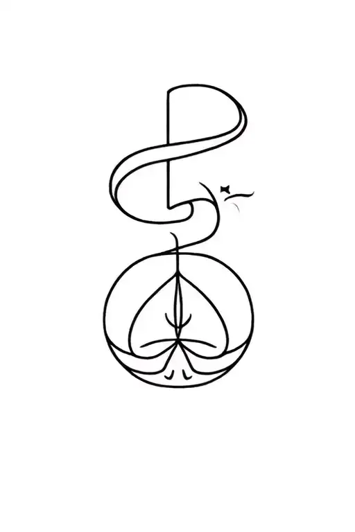 A minimalist and abstract tattoo of a Grateful Dead stealie logo, symbolizing life and music tattoo design idea