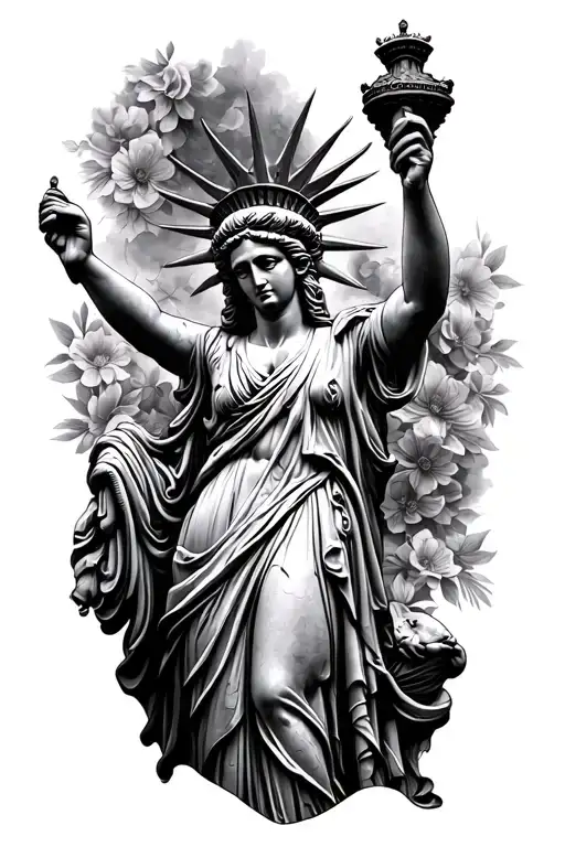Freedom statue tattoos tattoo design idea