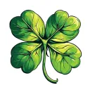 clover leaf tattoo design idea