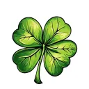 clover leaf tattoo design idea