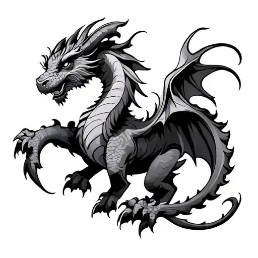 Aries Dragon tattoo design idea