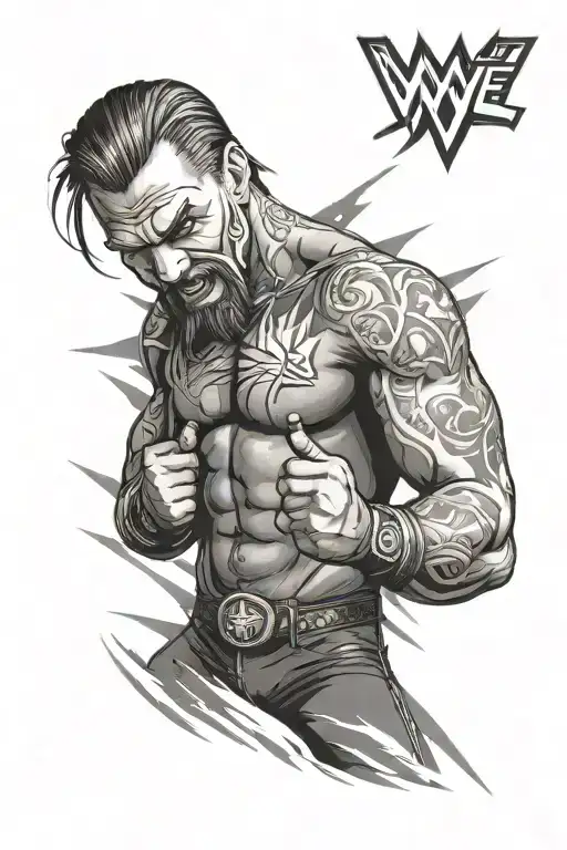 wwe tattoo design idea