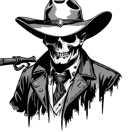 Ghost Cowboy tattoo design idea