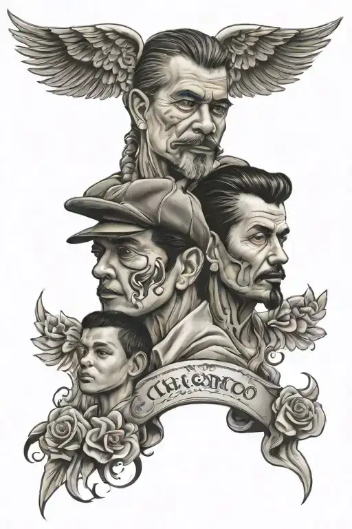 father and son matching tattoo tattoo design idea