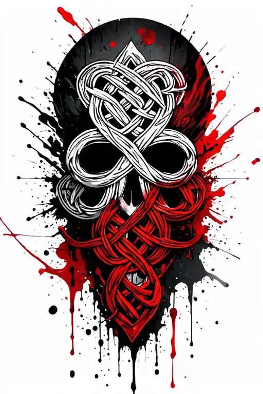 Celtic knotwork intertwined tattoo design idea