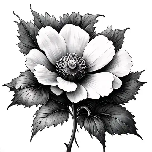 Buttercup flower intertwined representing letting go tattoo design idea