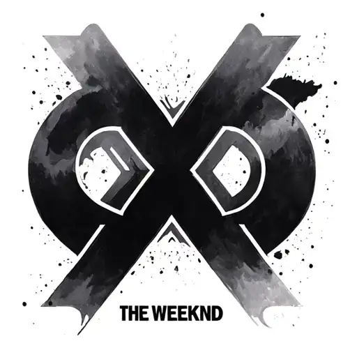 the weeknd XO logo tattoo design idea