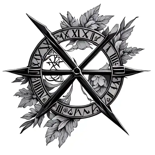 Virgo Star sign 23 08 2003 Roman numerals tattoo design idea
