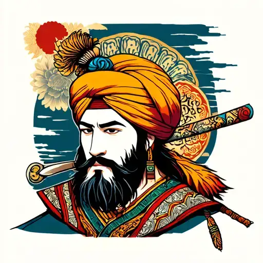sikh warrior tattoo design idea