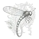 mayfly nmyph tattoo design idea