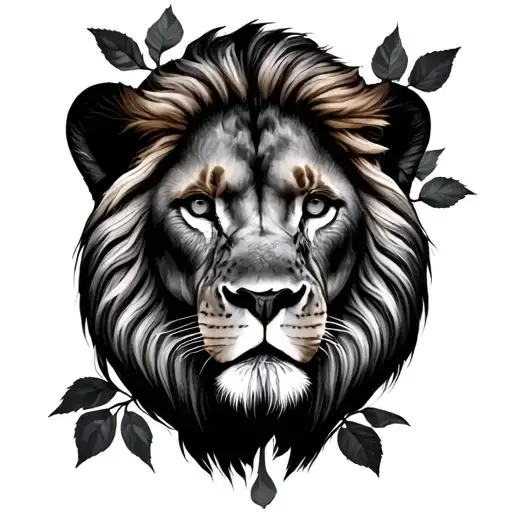 lion face, family tree, compas rose, time clock tattoo design idea