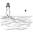 lighthouse tattoo design idea