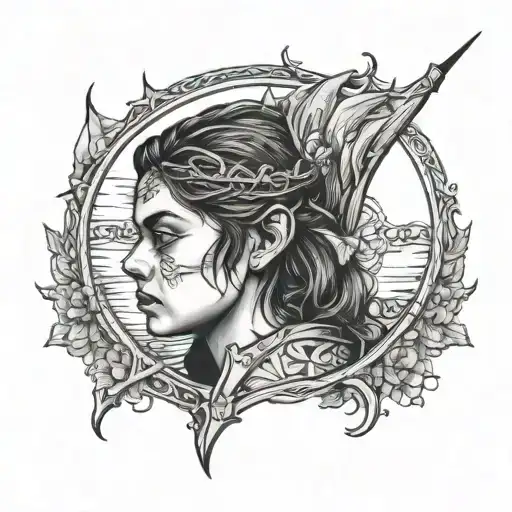dague of arya stark tattoo design idea
