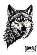 wolf angry wolf head tattoo design idea