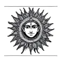 Surya sun god tattoo design idea