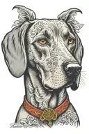 Weimaraner dog tattoo design idea