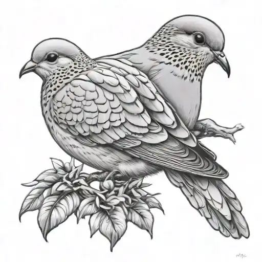 Mourning dove tattoo design idea