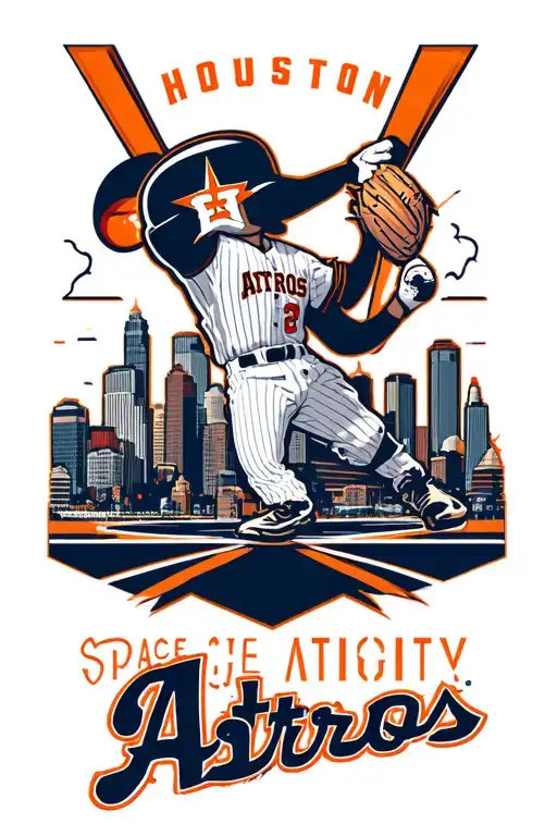 Houston Astros space city tattoo design idea
