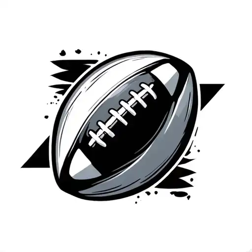 rugby ball tattoo design idea