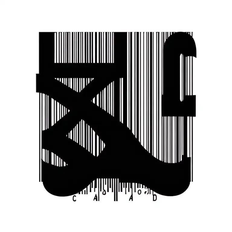 barcode design featuring the word CLAIMED tattoo design idea