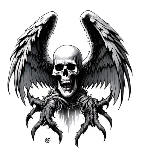 death angel tattoo design idea