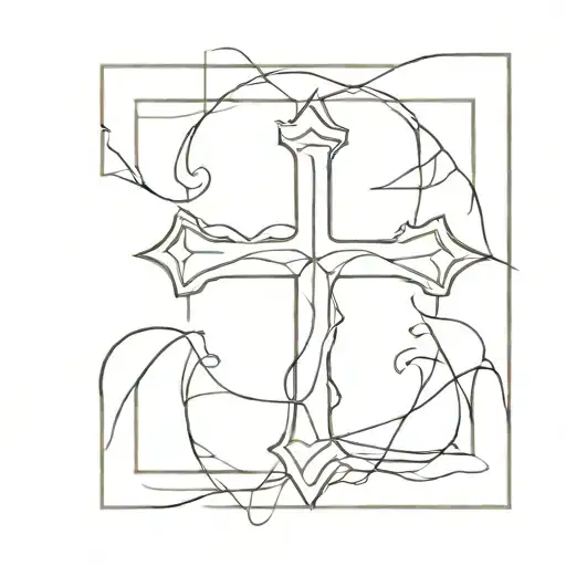 biblical cross tattoo design idea
